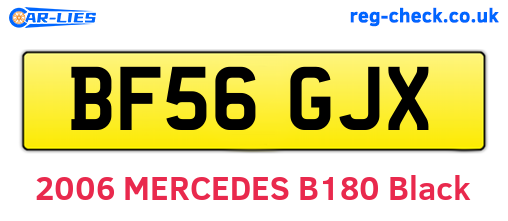 BF56GJX are the vehicle registration plates.