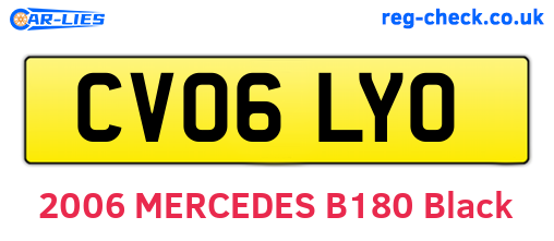 CV06LYO are the vehicle registration plates.