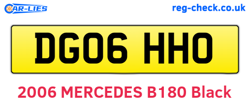 DG06HHO are the vehicle registration plates.