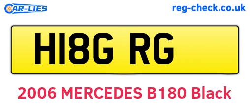 H18GRG are the vehicle registration plates.