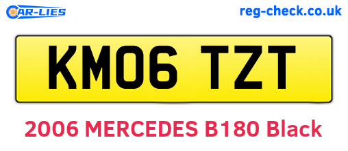 KM06TZT are the vehicle registration plates.
