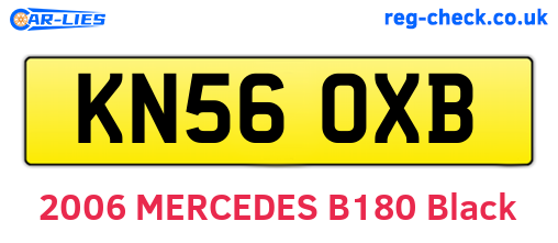 KN56OXB are the vehicle registration plates.