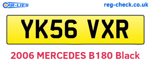 YK56VXR are the vehicle registration plates.