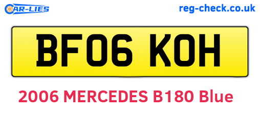 BF06KOH are the vehicle registration plates.