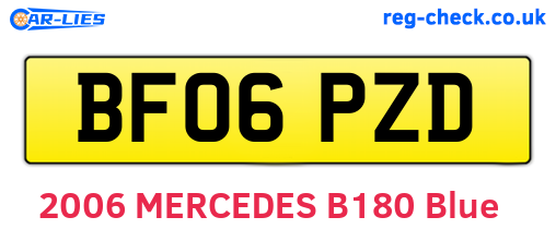 BF06PZD are the vehicle registration plates.