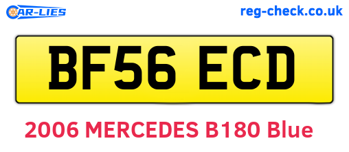BF56ECD are the vehicle registration plates.