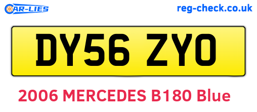 DY56ZYO are the vehicle registration plates.