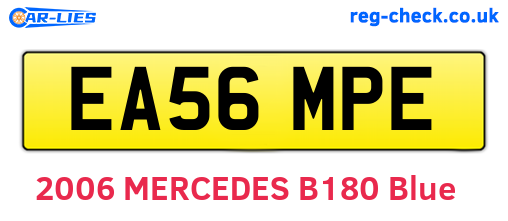 EA56MPE are the vehicle registration plates.