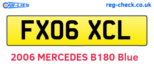 FX06XCL are the vehicle registration plates.