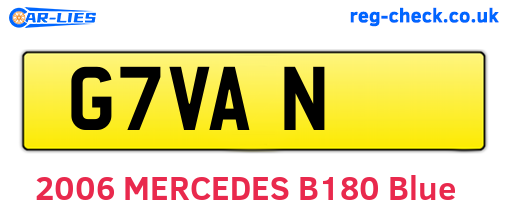 G7VAN are the vehicle registration plates.