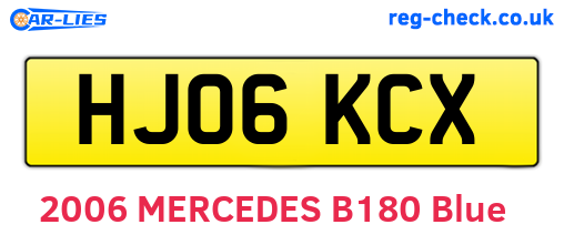 HJ06KCX are the vehicle registration plates.