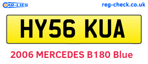 HY56KUA are the vehicle registration plates.
