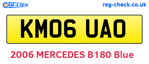 KM06UAO are the vehicle registration plates.