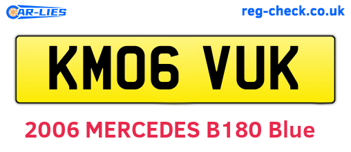 KM06VUK are the vehicle registration plates.