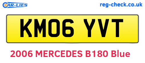 KM06YVT are the vehicle registration plates.
