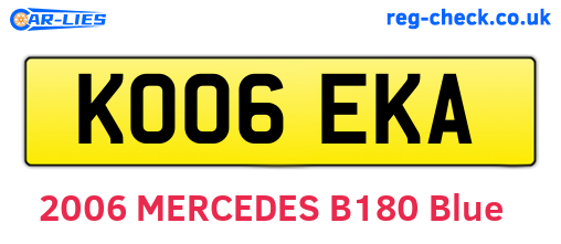 KO06EKA are the vehicle registration plates.