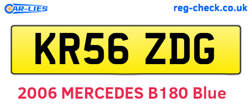 KR56ZDG are the vehicle registration plates.