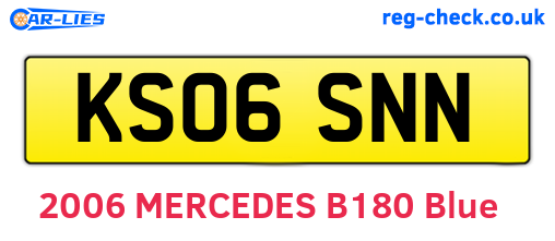 KS06SNN are the vehicle registration plates.