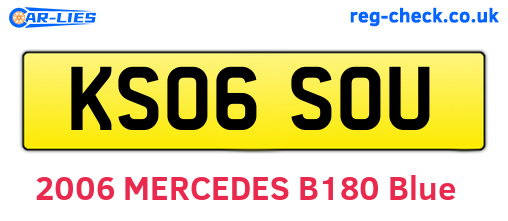 KS06SOU are the vehicle registration plates.