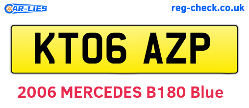 KT06AZP are the vehicle registration plates.
