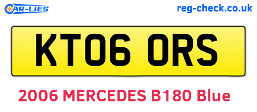 KT06ORS are the vehicle registration plates.