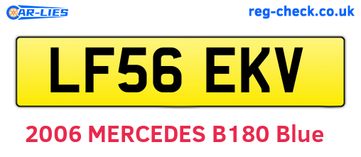 LF56EKV are the vehicle registration plates.