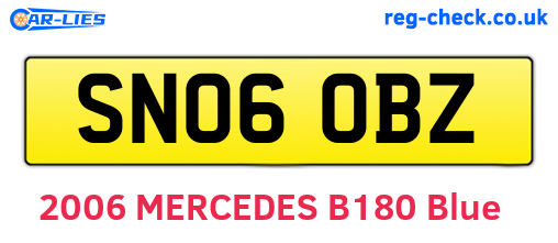 SN06OBZ are the vehicle registration plates.