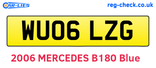 WU06LZG are the vehicle registration plates.