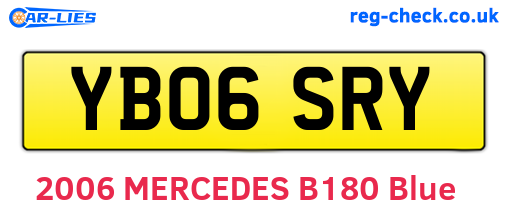 YB06SRY are the vehicle registration plates.