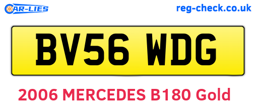 BV56WDG are the vehicle registration plates.