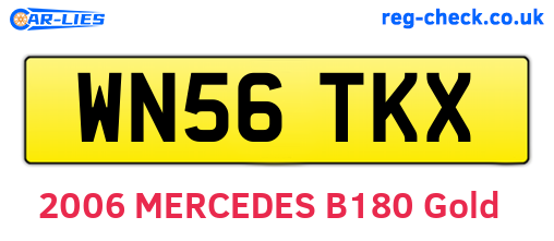 WN56TKX are the vehicle registration plates.