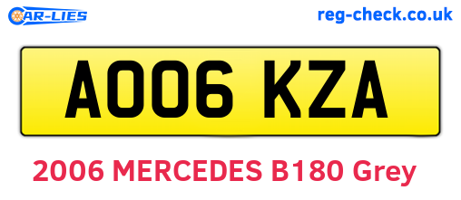 AO06KZA are the vehicle registration plates.