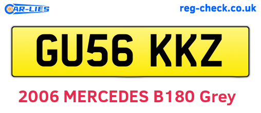 GU56KKZ are the vehicle registration plates.