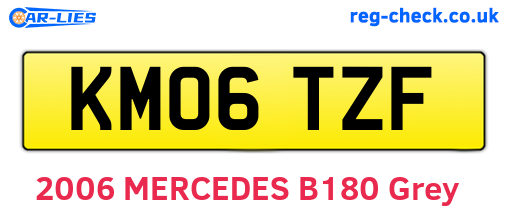 KM06TZF are the vehicle registration plates.