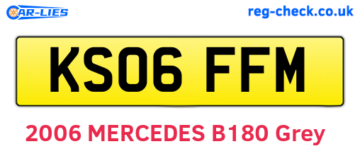 KS06FFM are the vehicle registration plates.