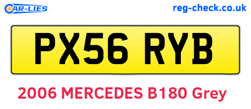 PX56RYB are the vehicle registration plates.