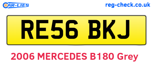 RE56BKJ are the vehicle registration plates.