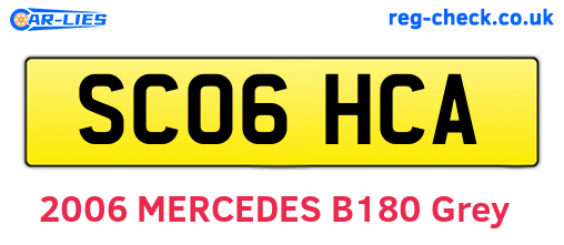 SC06HCA are the vehicle registration plates.