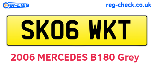 SK06WKT are the vehicle registration plates.