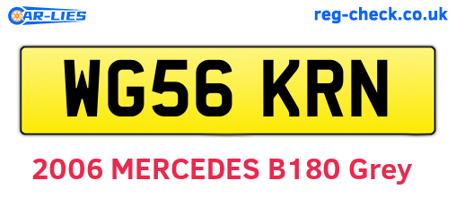 WG56KRN are the vehicle registration plates.