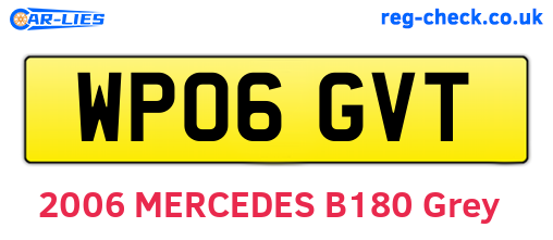 WP06GVT are the vehicle registration plates.