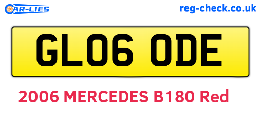 GL06ODE are the vehicle registration plates.