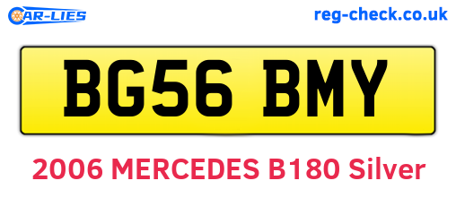BG56BMY are the vehicle registration plates.