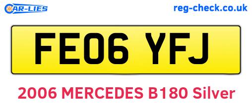 FE06YFJ are the vehicle registration plates.