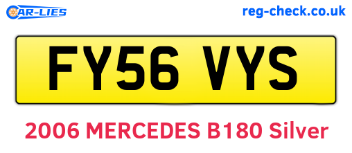 FY56VYS are the vehicle registration plates.