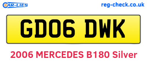 GD06DWK are the vehicle registration plates.