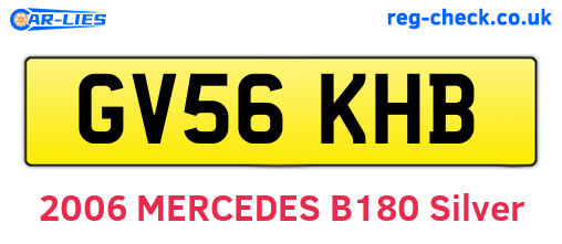 GV56KHB are the vehicle registration plates.
