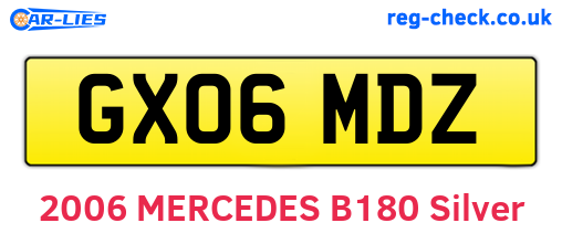 GX06MDZ are the vehicle registration plates.