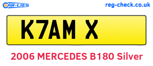 K7AMX are the vehicle registration plates.