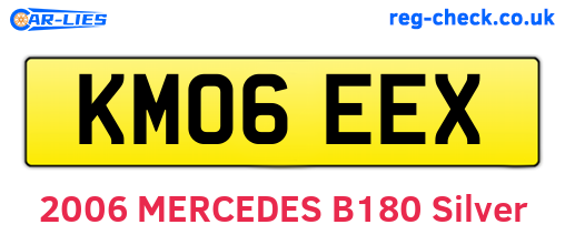 KM06EEX are the vehicle registration plates.